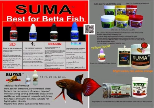 SUMA Betta Fish Product | Famous grooming products from Thailand